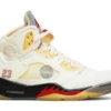 The Off-White x Air Jordan 5 SP 'Sail', 1:1 top quality replica shoes. Returns within 14 days. Shop now!