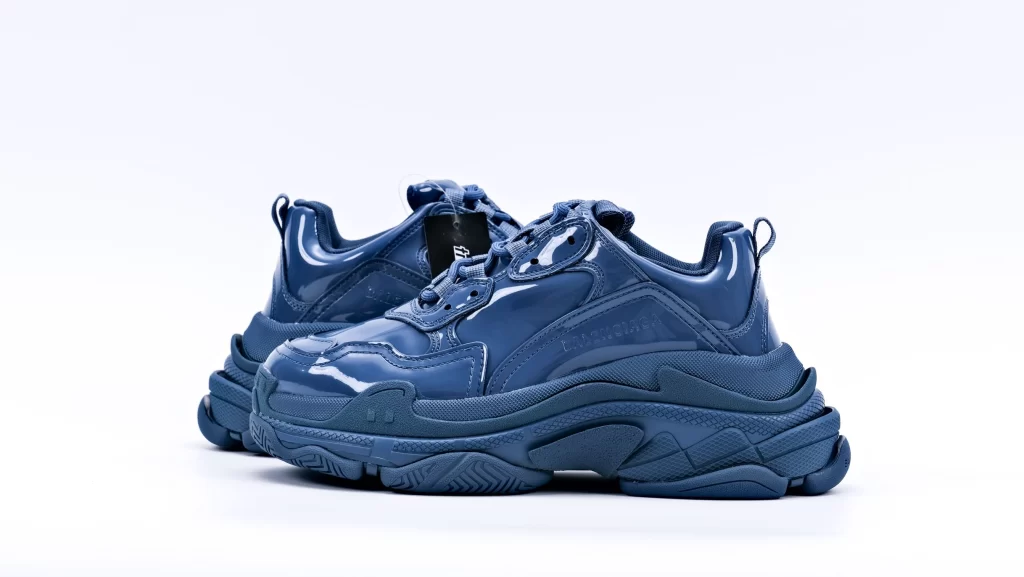 Replica Balenciaga Triple S Blue Patent Reps Shoes