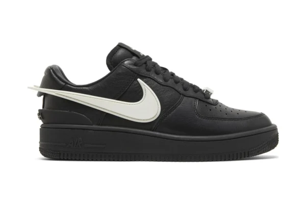 The AMBUSH x Air Force 1 Low 'Black' replica sneaker offer a sleek and sophisticated all-black design, highlighted by AMBUSH's unique aesthetic touch.