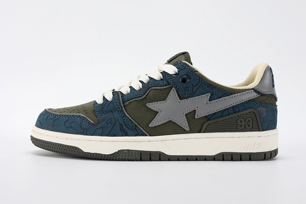 Bape Sk8 Sta 'Army Green Dark Blue' REPS Sneakers