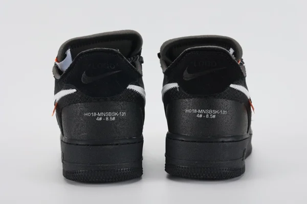 off white x air force 1 low black replica 8