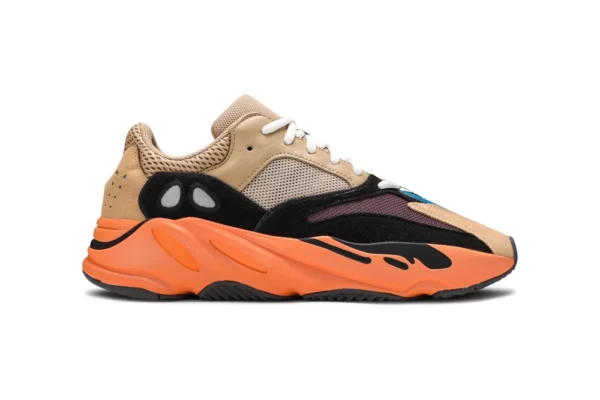 The Yeezy Boost 700 'Enflame Amber', 1:1 top-quality replica shoes. Material and shoe type are 100% accurate.